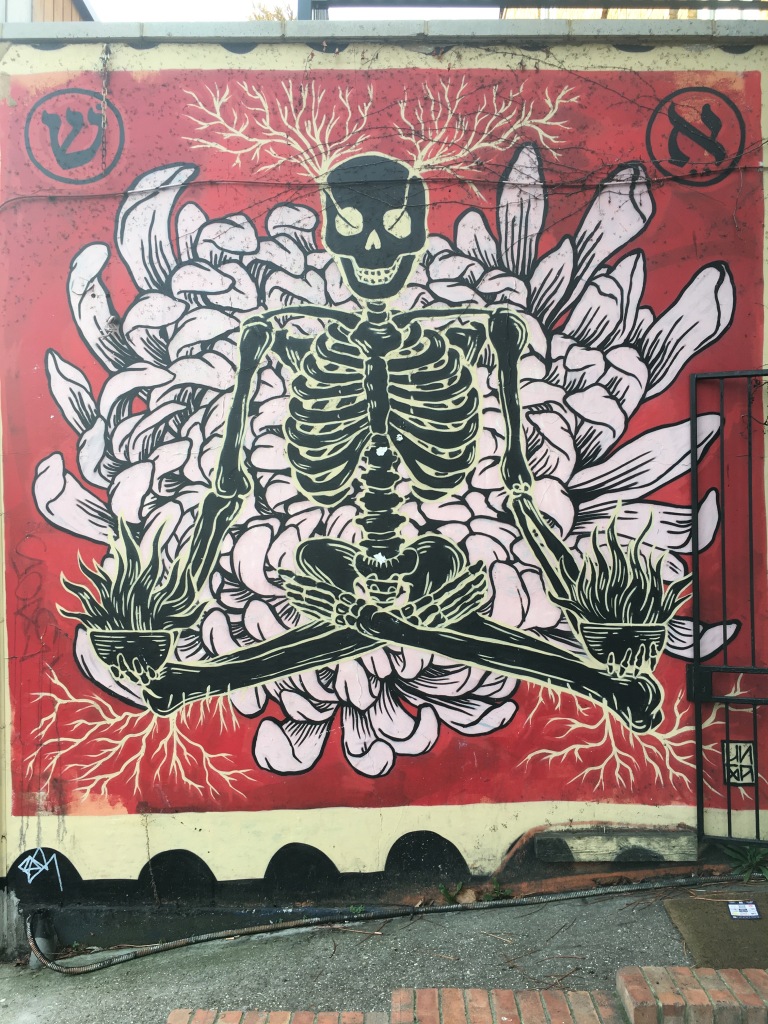 Yoga Skull Street Art - Hoxton