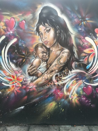 Amy Winehouse with Baby Street Art - Hoxton