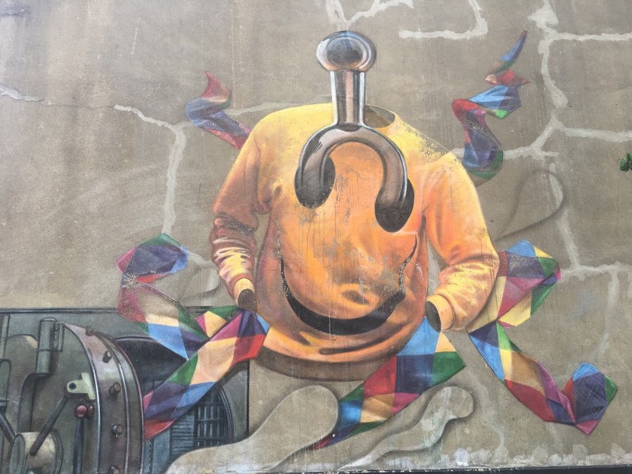 Smiley Face Top Street Art - Southwark