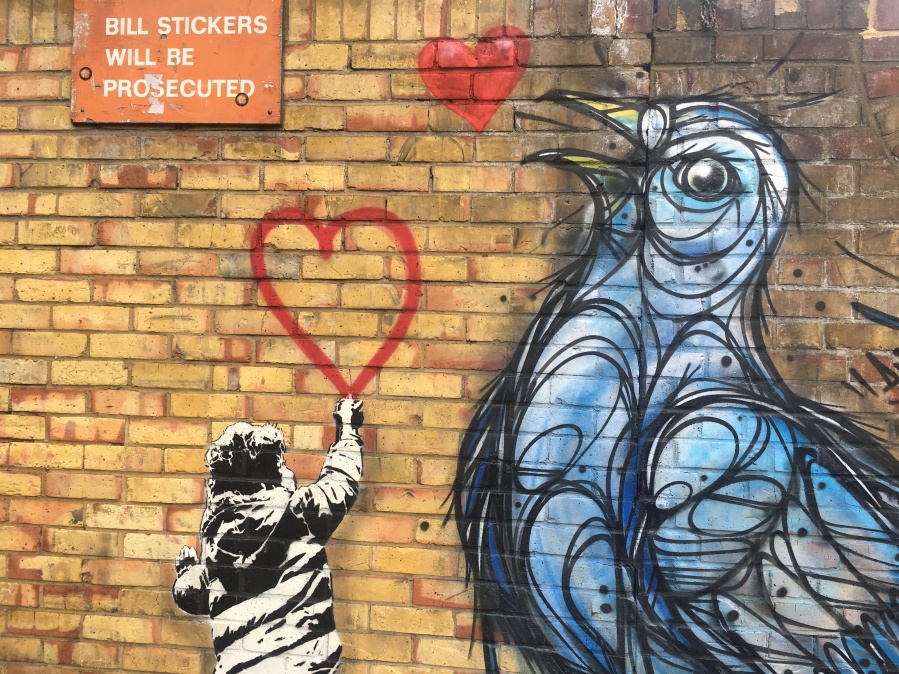 Banksy Love Heart Street Art - Camden