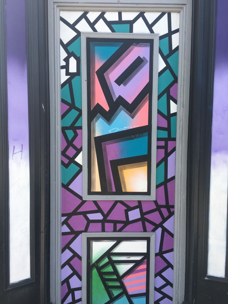 Abstract Shapes Over Doorway Street Art - Camden
