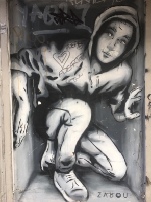 Boy in Box Close-up Street Art - Hoxton